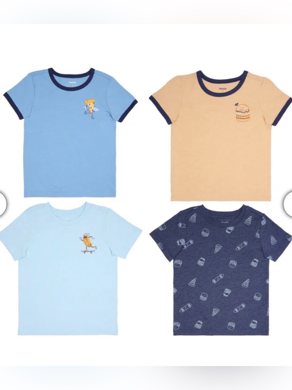 Pekkle Toddler Boys 4 Pc Short Sleeve Tee Shirts Crew Neckline Size 3T NWT